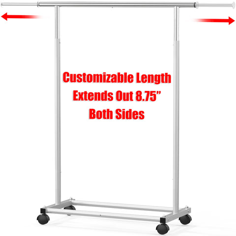 Simple Houseware adjustable width extended to 48 inches for extra clothes