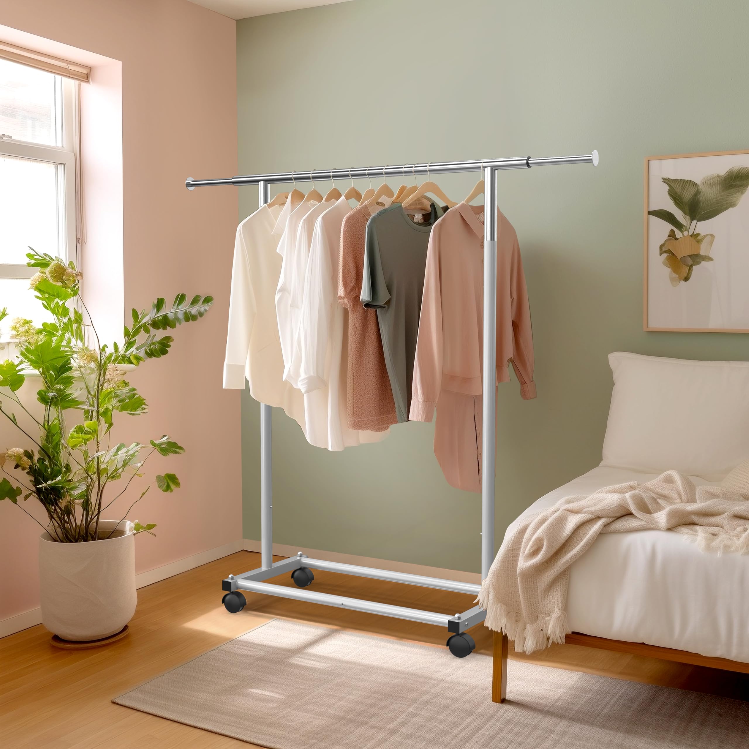 Simple Houseware assembled side profile showing slim 17 inch depth for small spaces