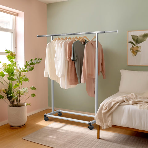 Simple Houseware assembled side profile showing slim 17 inch depth for small spaces