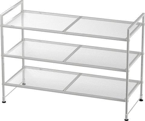 Simple Houseware hands assembling rack highlights quick tool-free benefit