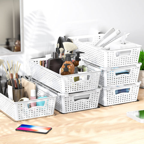 Simple Houseware bathroom counter arrangement organizing toiletries neatly
