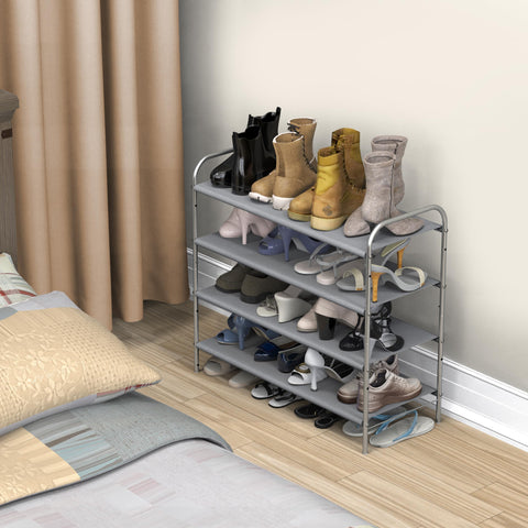 Simple Houseware bottom shelf holding slippers to show additional low-profile storage