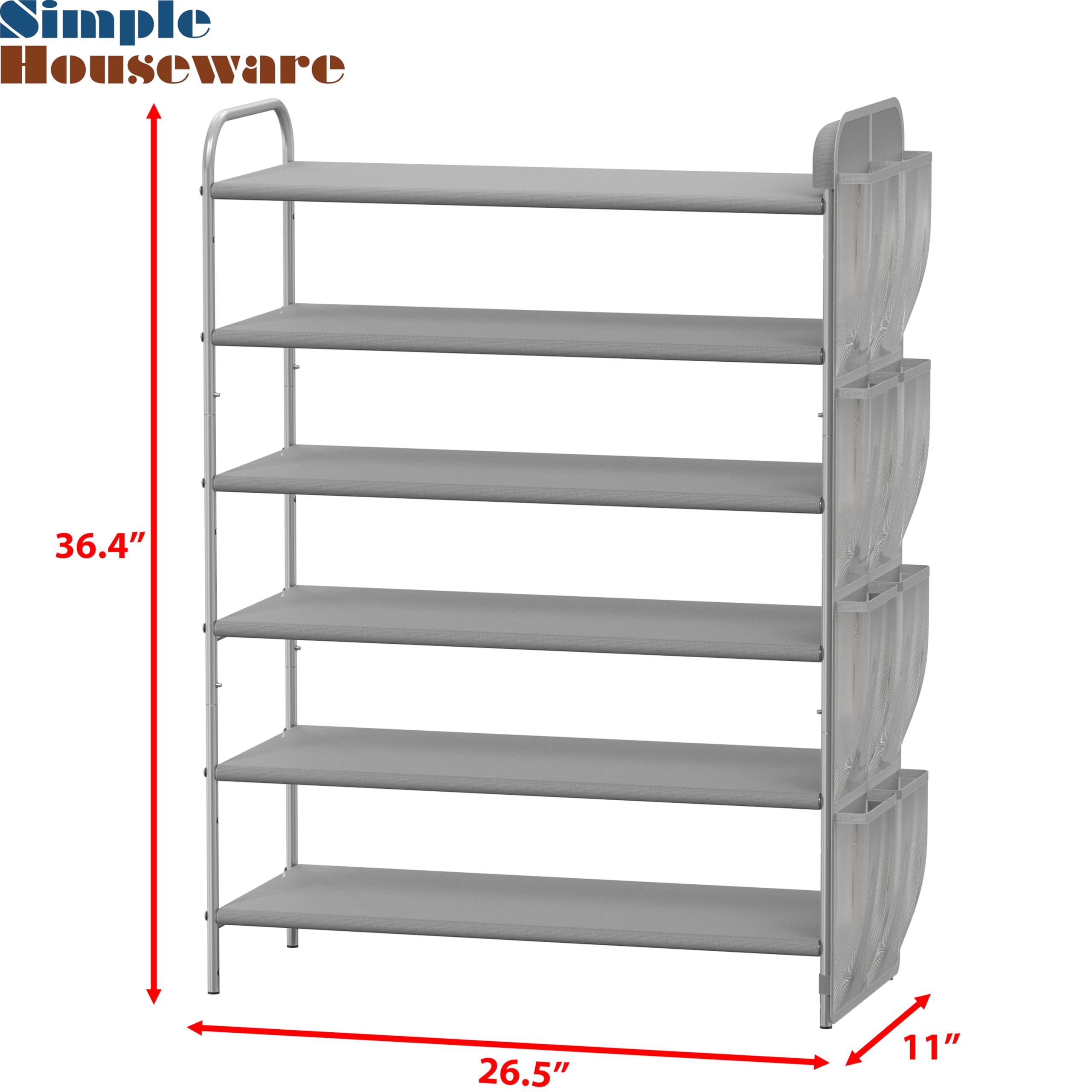 Simple Houseware bottom shelf with slippers showing extra storage convenience