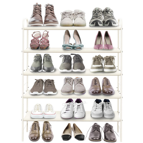 Simple Houseware bottom shelf holding slippers shows extra storage convenience
