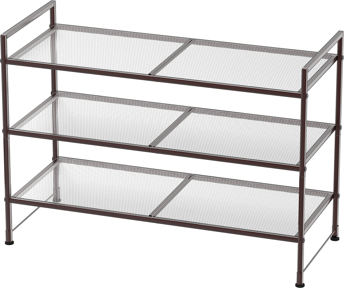 Simple Houseware bronze front view showing neat shoe organization and space saving