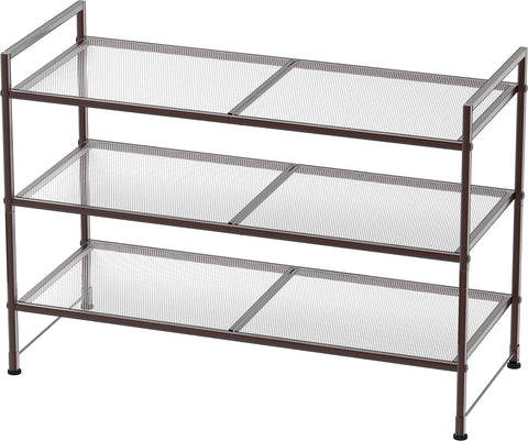 Simple Houseware bronze front view showing neat shoe organization and space saving