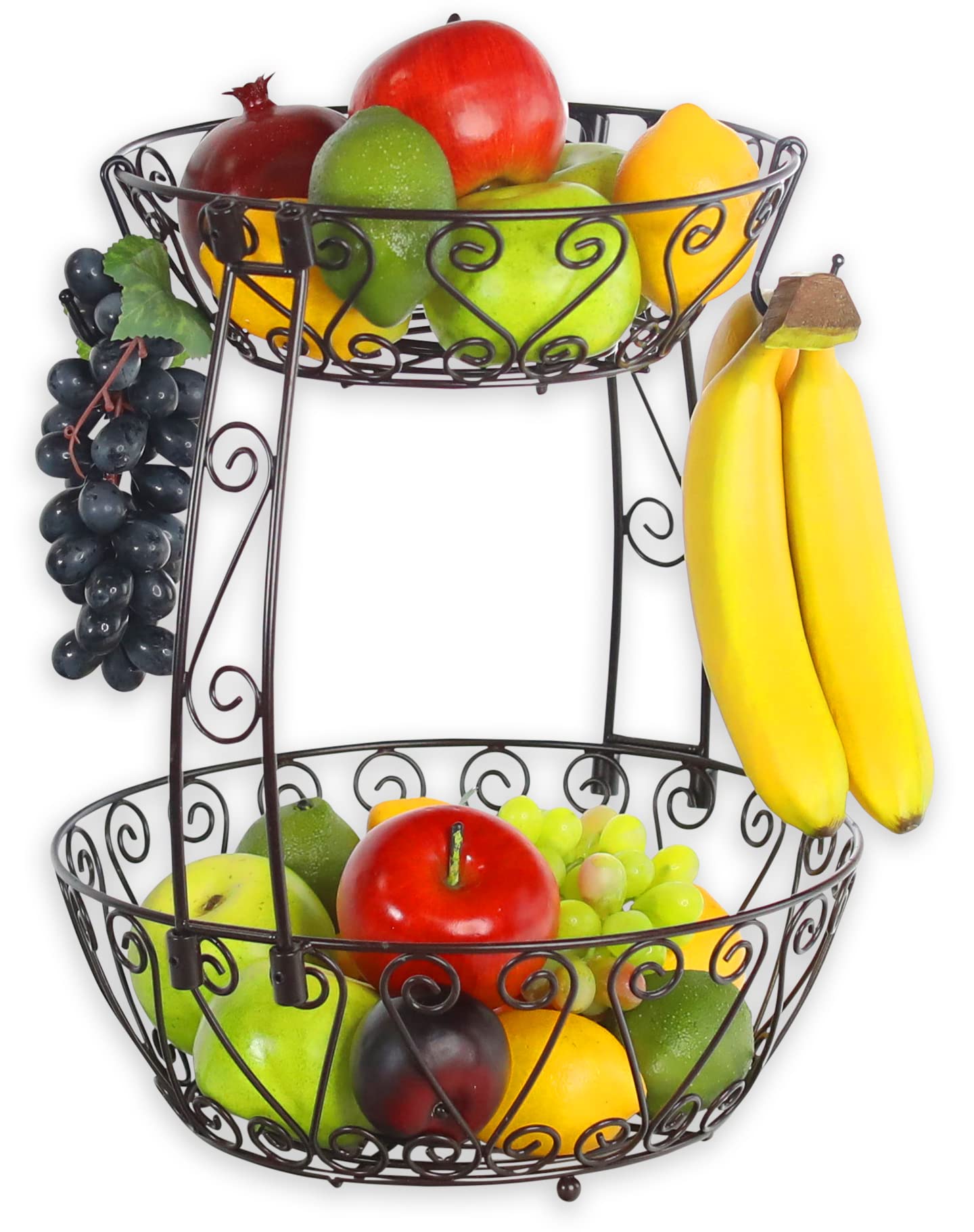 Simple Houseware detailed view of lower basket demonstrates sturdy support for larger fruit