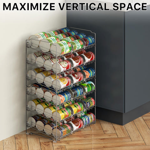 Simple Houseware size comparison with standard cans showing accurate capacity benefit