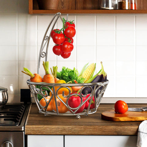 Simple Houseware bowl in use on countertop holding mixed fruit for organized display