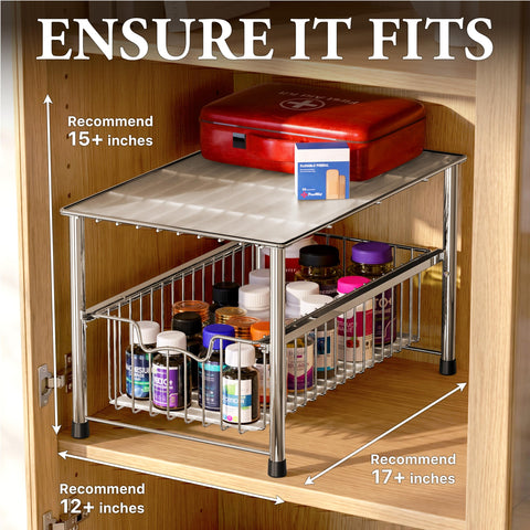 Simple Houseware sliding basket extended to show smooth access benefit