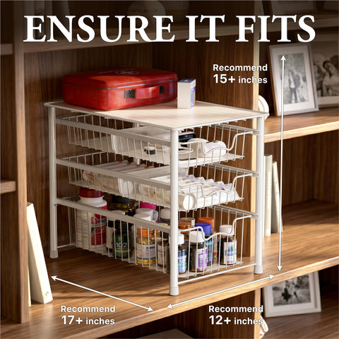 Simple Houseware close-up of steel-wire drawer and smooth glide for durable use
