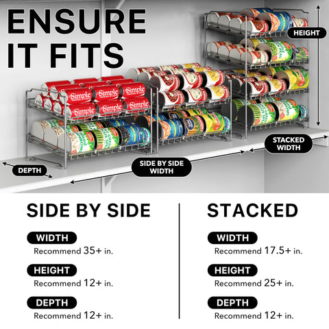 Simple Houseware close-up of movable plastic dividers to customize can spacing