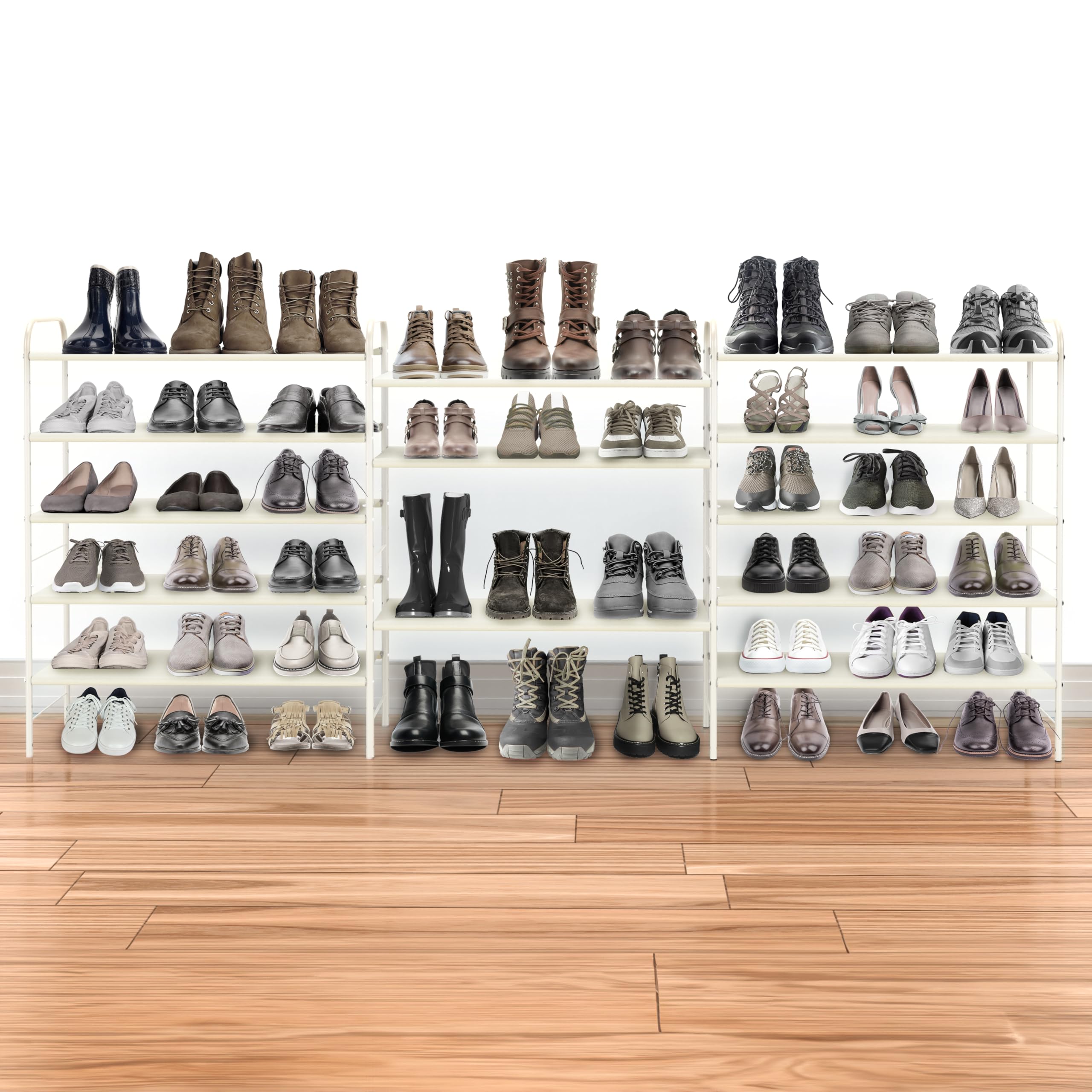 Simple Houseware size comparison with shoes shows dimensions and capacity benefit