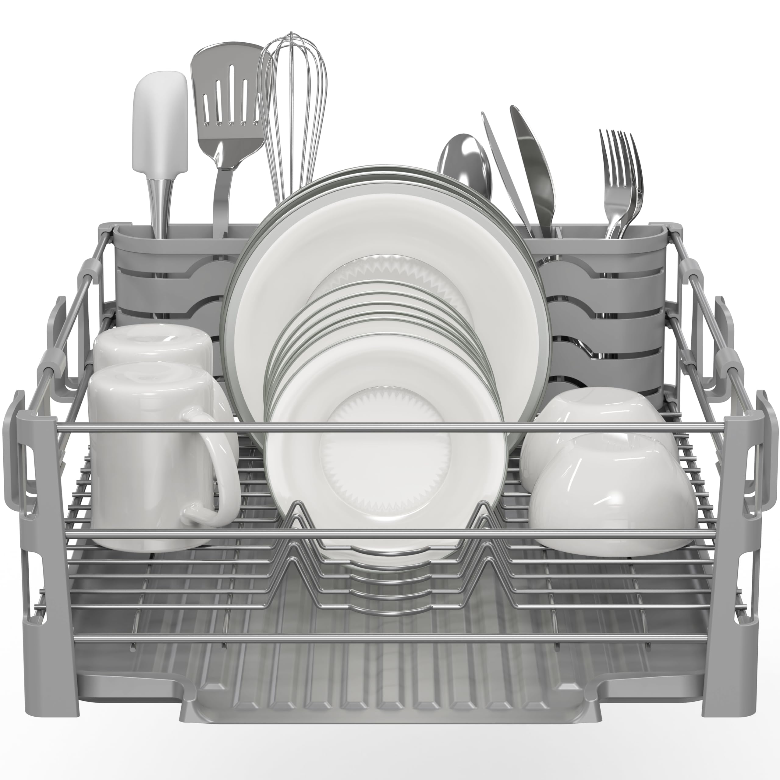 Simple Houseware drainboard side angle showing water routing benefit