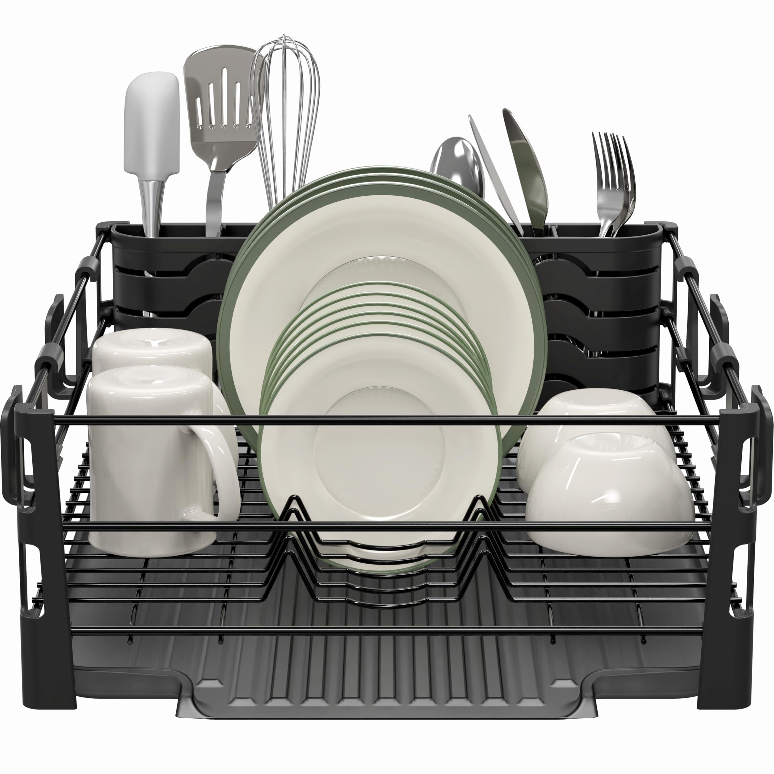 Simple Houseware side view highlighting detachable drainboard and directed water flow