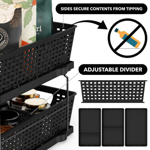 Simple Houseware divider detail demonstrating adjustable layout for custom organization
