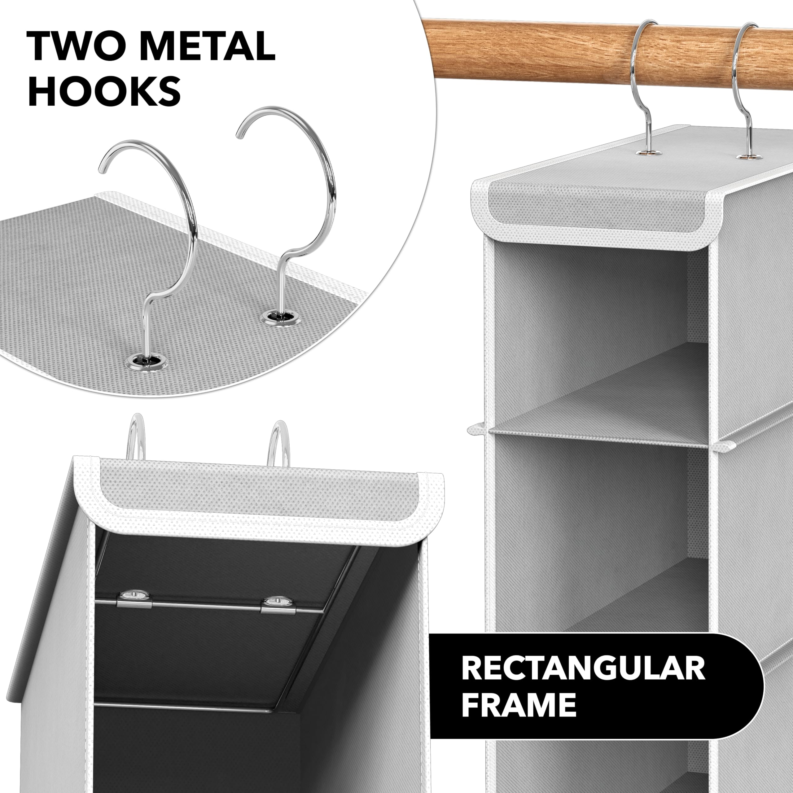 Simple Houseware folded flat for travel or seasonal storage convenience