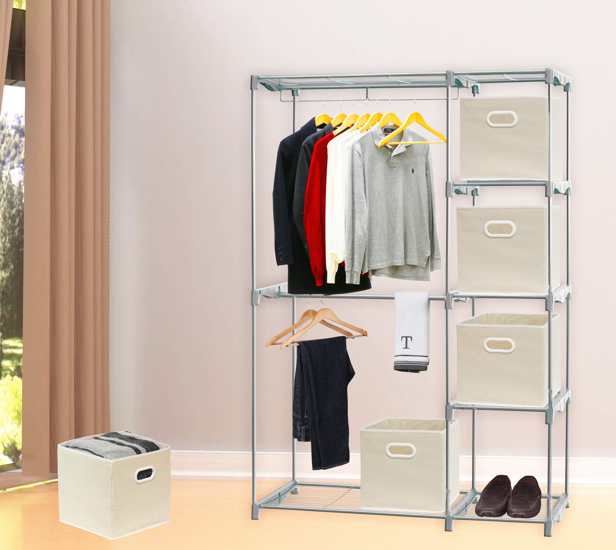Simple Houseware folded flat for space-saving storage and easy transport
