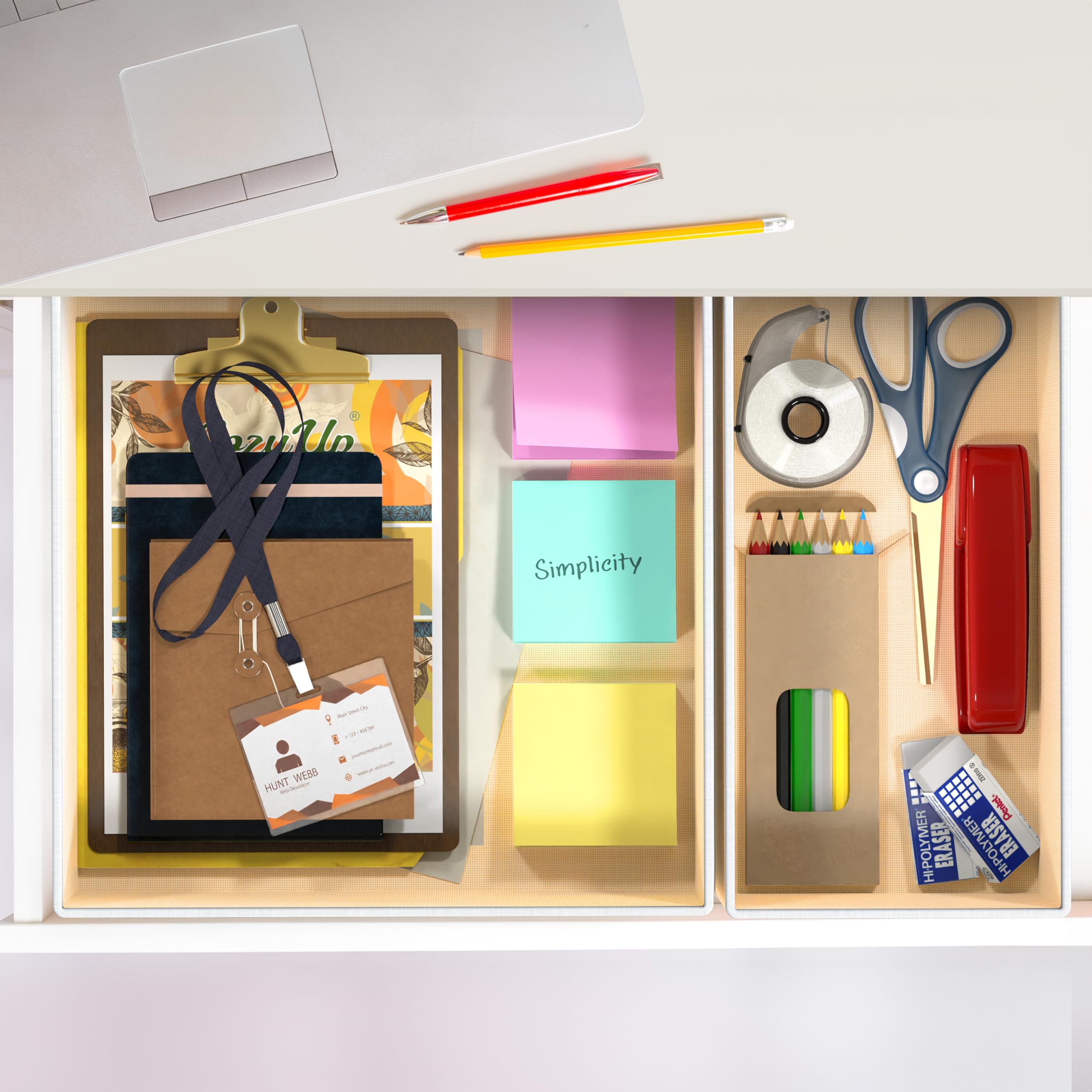 Simple Houseware bins folded flat showing easy storage and space-saving advantage