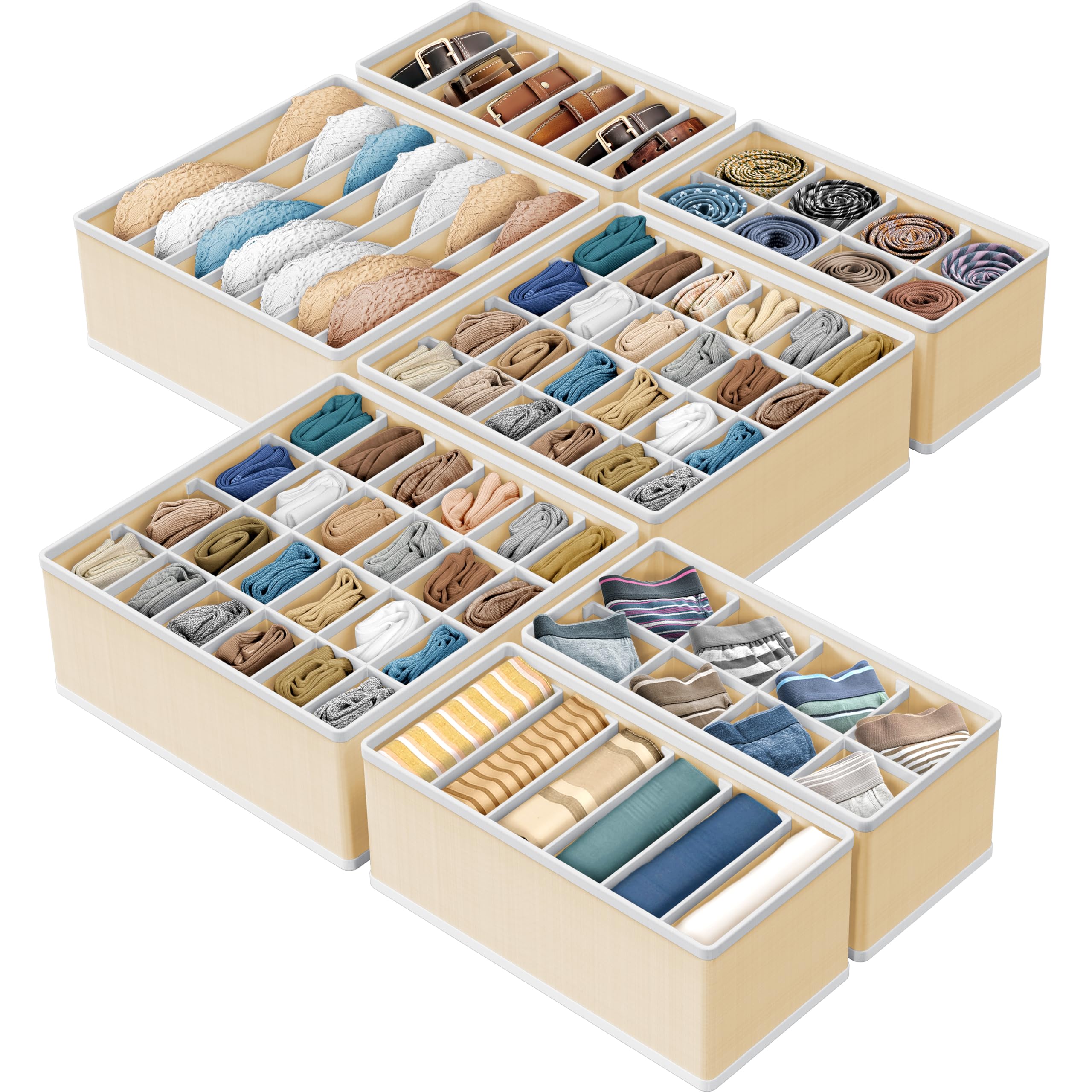 Simple Houseware front view showing seven organizer pieces for tidy drawers