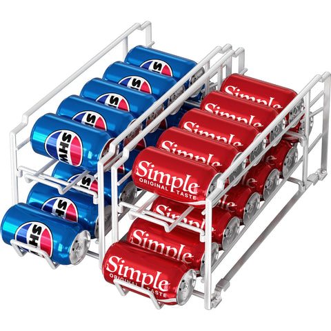 Simple Houseware front view showing two white dispenser racks for neat storage