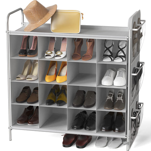 Simple Houseware front view showing 16-cube shoe storage and neat organization