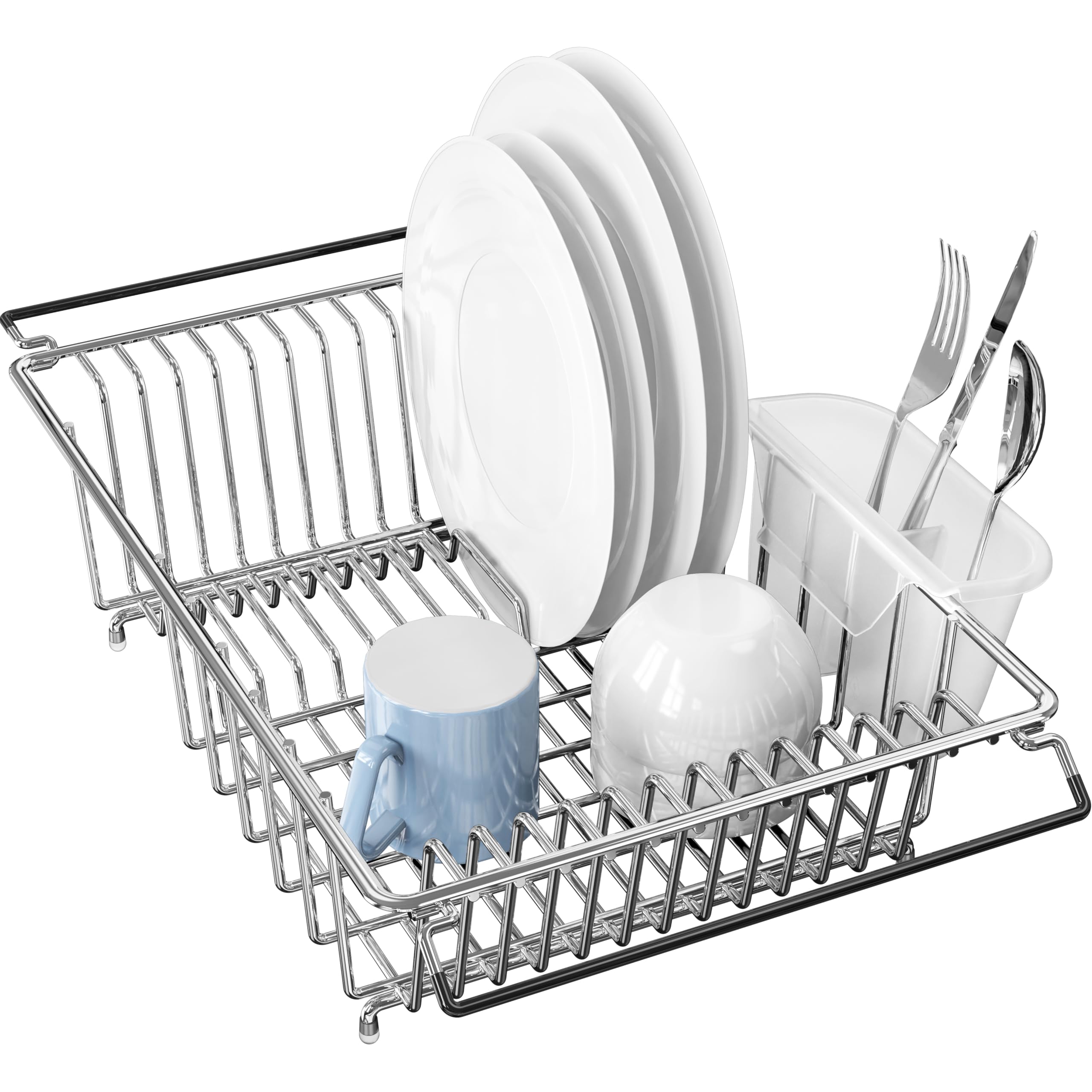 Simple Houseware front view over-sink rack showing compact convenience