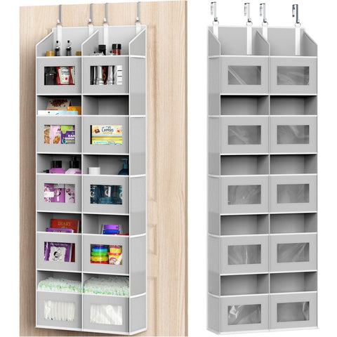 Simple Houseware front view showing 10 clear pockets and organized items