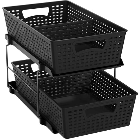Simple Houseware front view showing two-tier sliding drawers and organized storage benefit