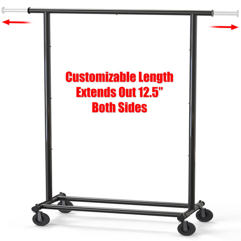Simple Houseware close-up of extendable hanging rod highlighting adjustable width benefit
