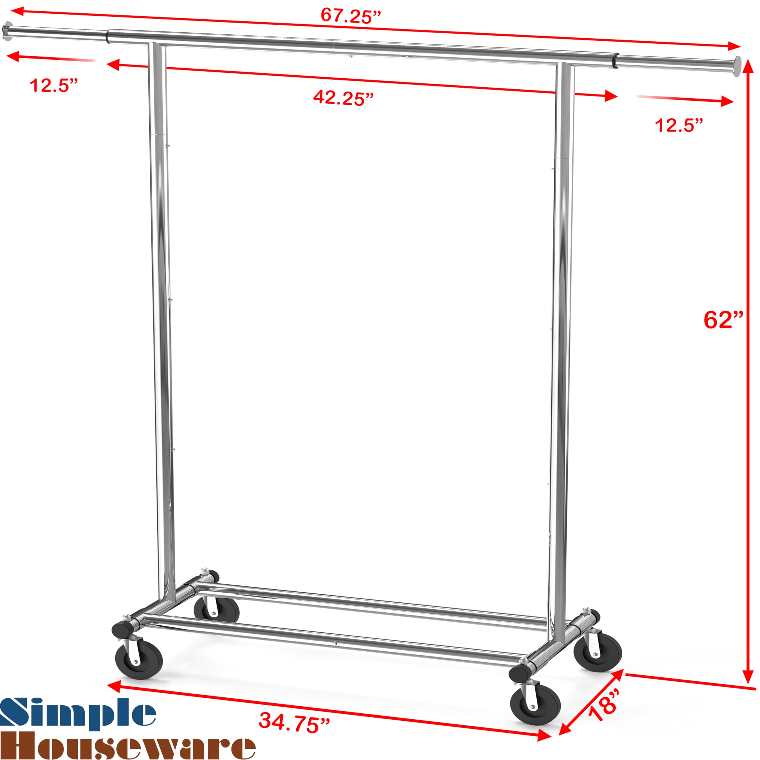 Simple Houseware in bedroom setup showing easy staging and extra hanging space