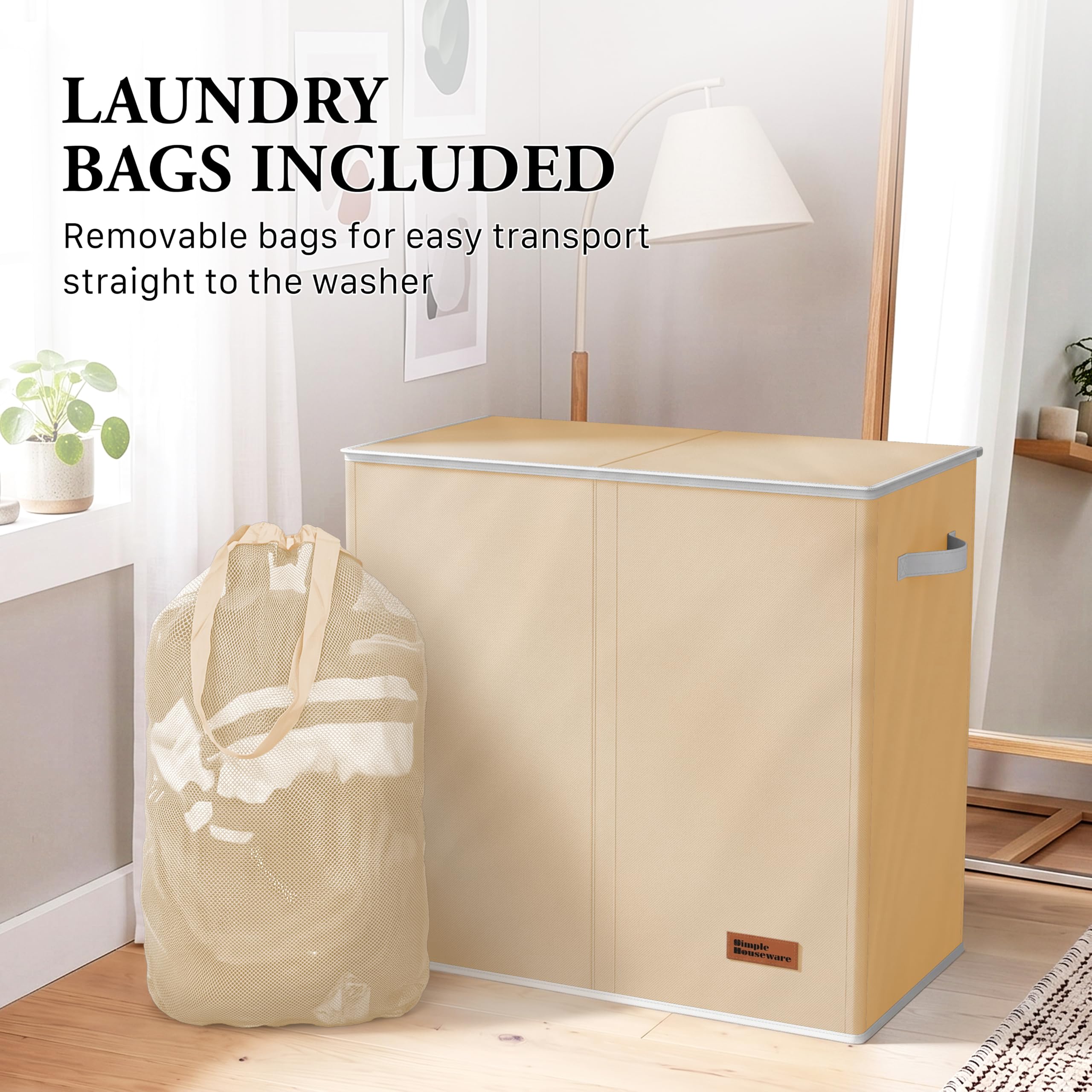 Simple Houseware folded flat for compact storage under bed or in a closet