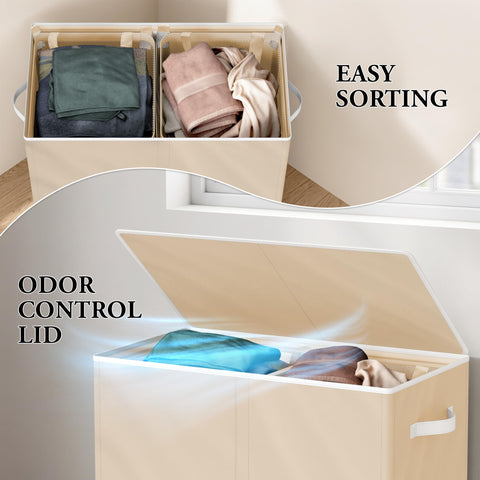 Simple Houseware beside common items to show dimensions and space-saving practicality