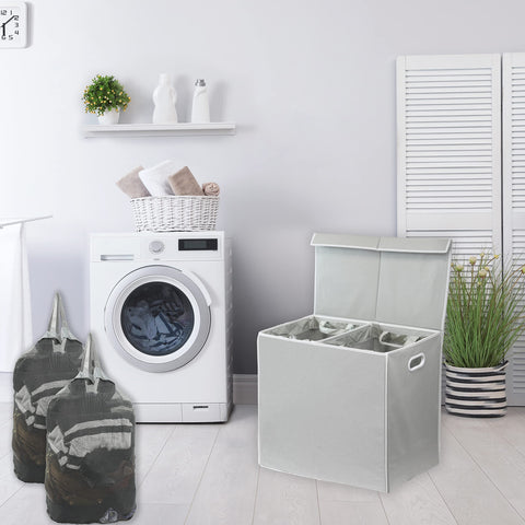 Simple Houseware closed lid concealing clothes for a tidier room benefit