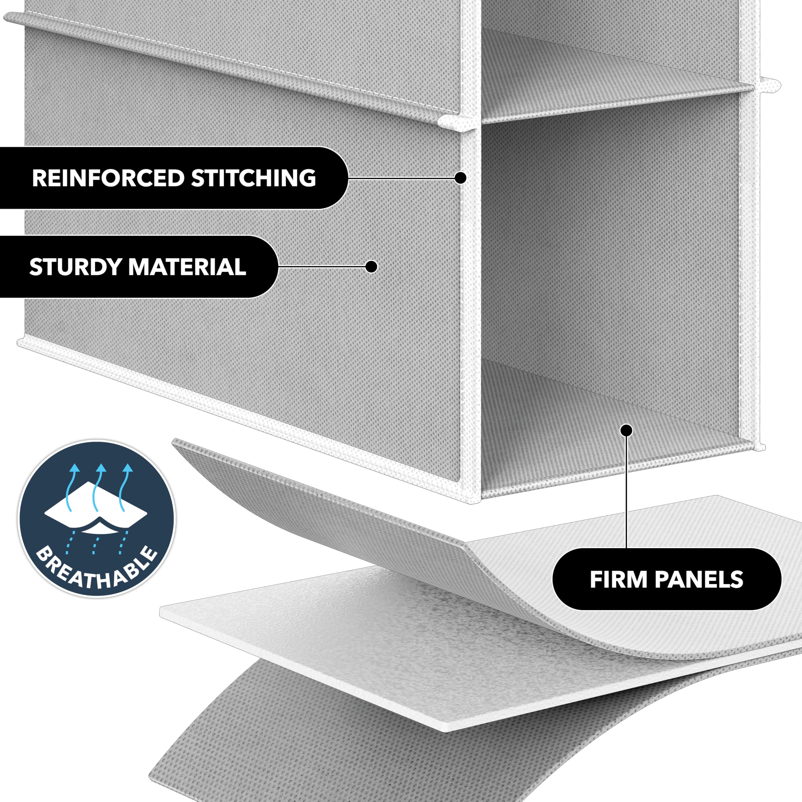 Simple Houseware installed in closet maximizing vertical storage and organization