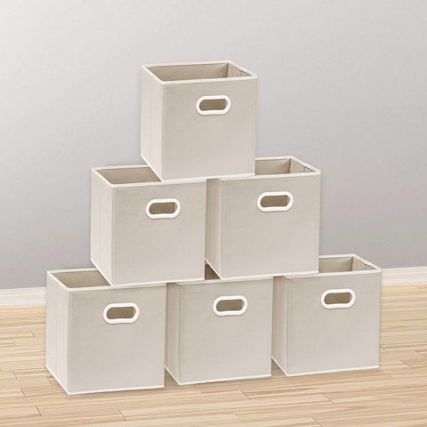 Simple Houseware bin fitted into cube shelf demonstrating tidy organization