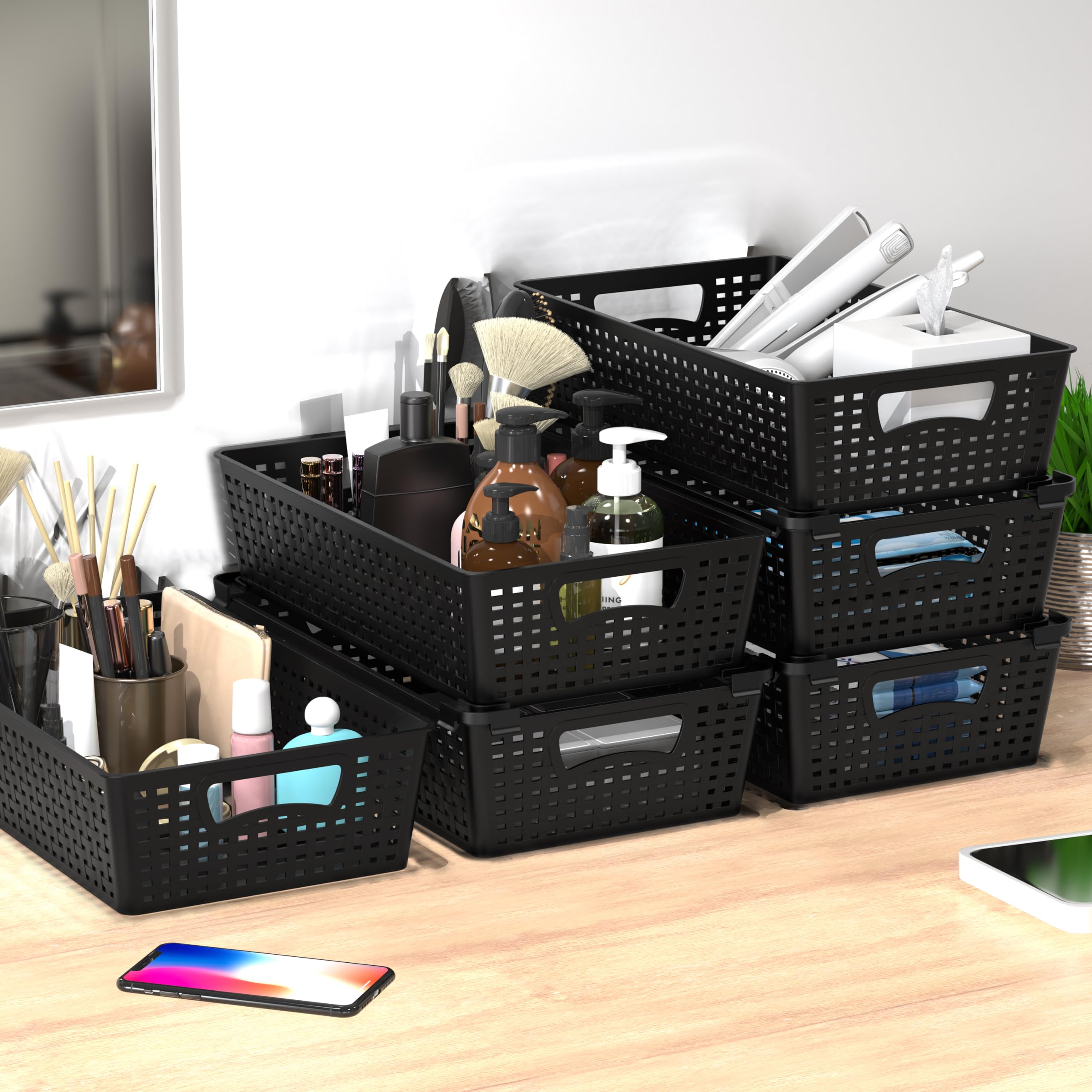 Simple Houseware basket organizing fridge items for quick access and visibility