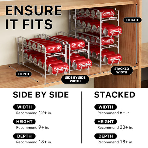 Simple Houseware rack inside fridge maximizing vertical fridge space and visibility