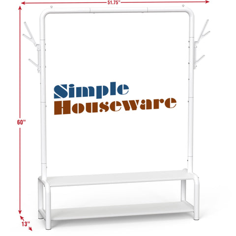 Simple Houseware rack in a styled bedroom demonstrating easy wardrobe expansion and visibility