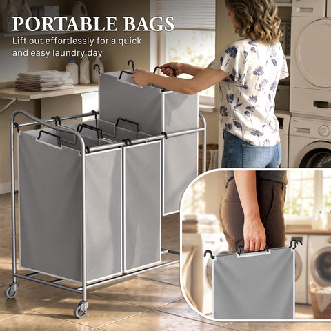 Simple Houseware bags removed to show quick-detach convenience and emptying ease