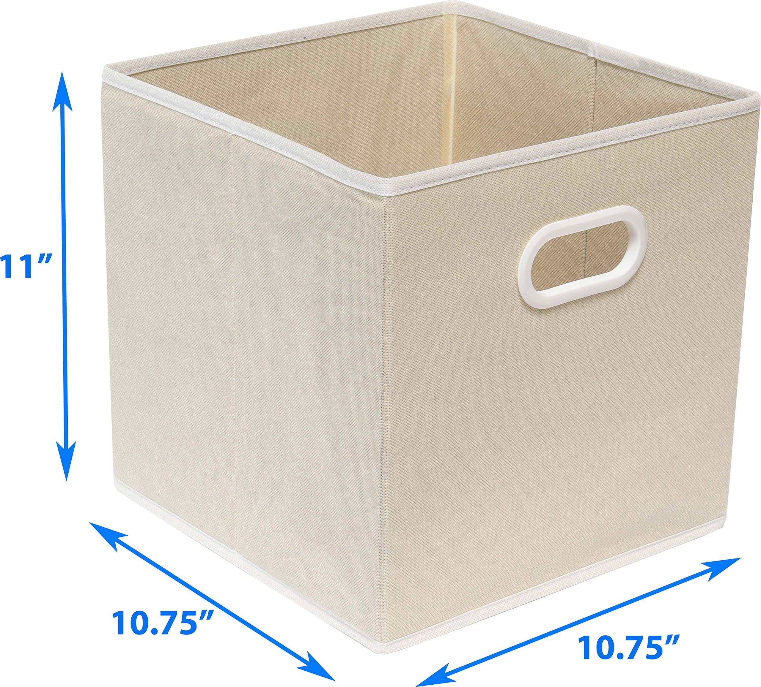 Simple Houseware bin in bedroom shelf showing organized, calm living space