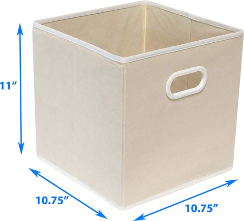 Simple Houseware bin in bedroom shelf showing organized, calm living space