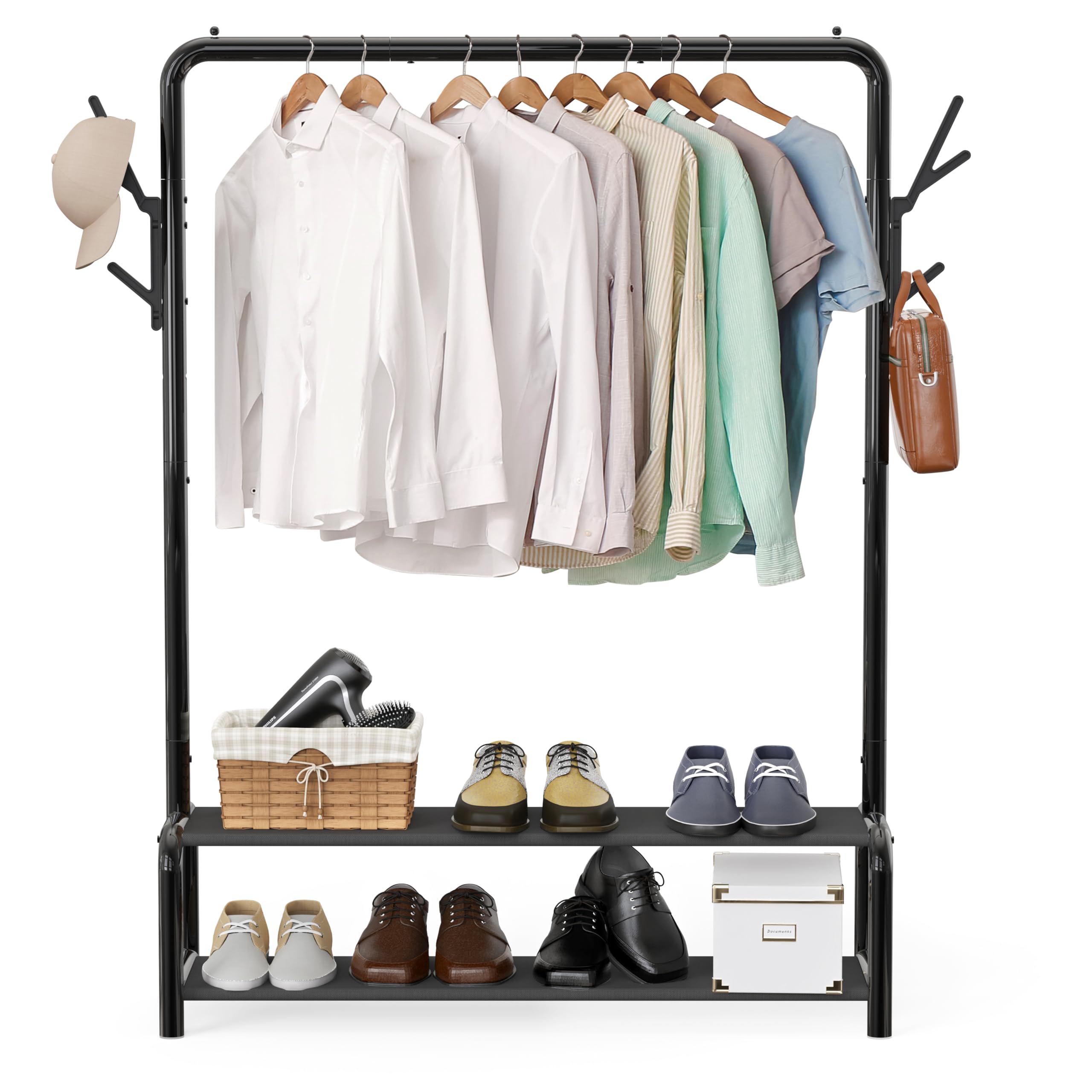 Simple Houseware in bedroom lifestyle scene showing modern black finish blending with home decor