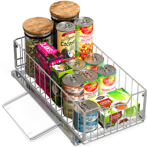 Simple Houseware lifestyle kitchen scene showing quick retrieval and tidy cabinets benefit