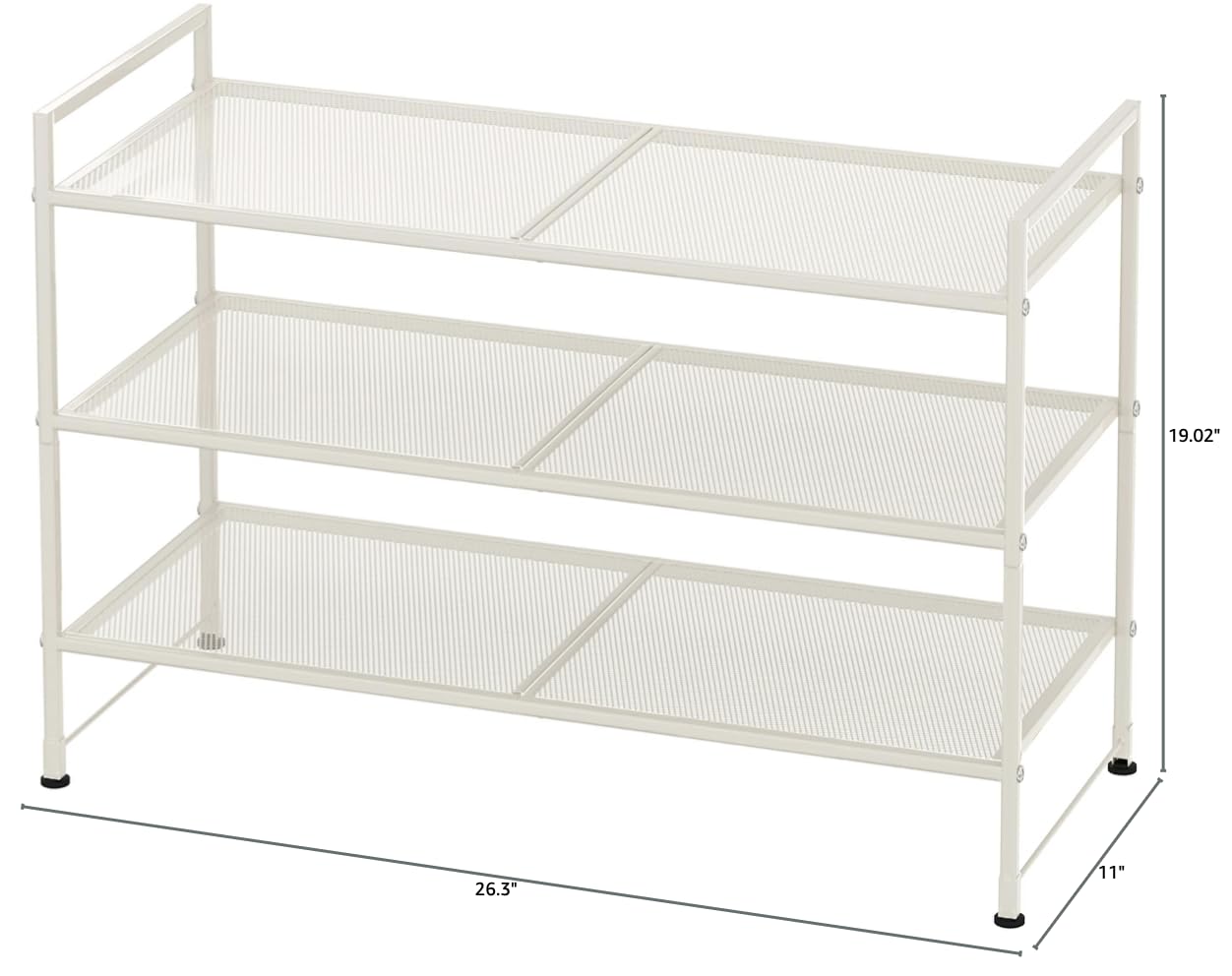 Simple Houseware close-up of mesh shelf texture demonstrating sturdy ventilated support