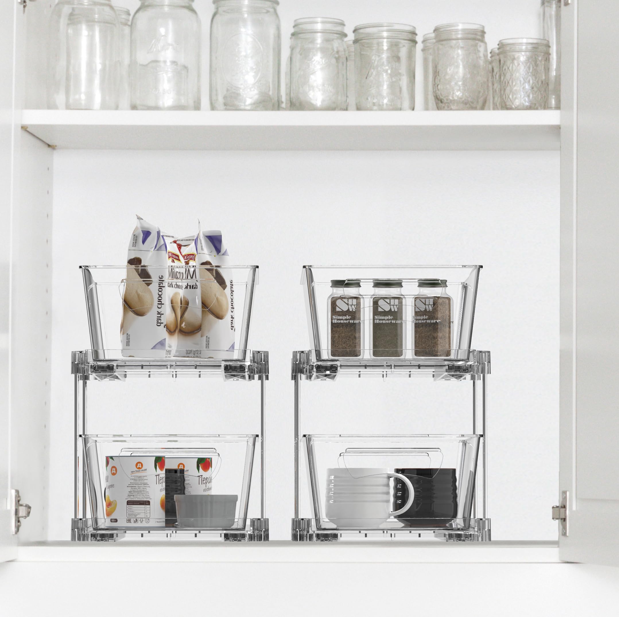 Simple Houseware in pantry with spice jars for neat kitchen organization
