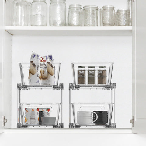 Simple Houseware in pantry with spice jars for neat kitchen organization