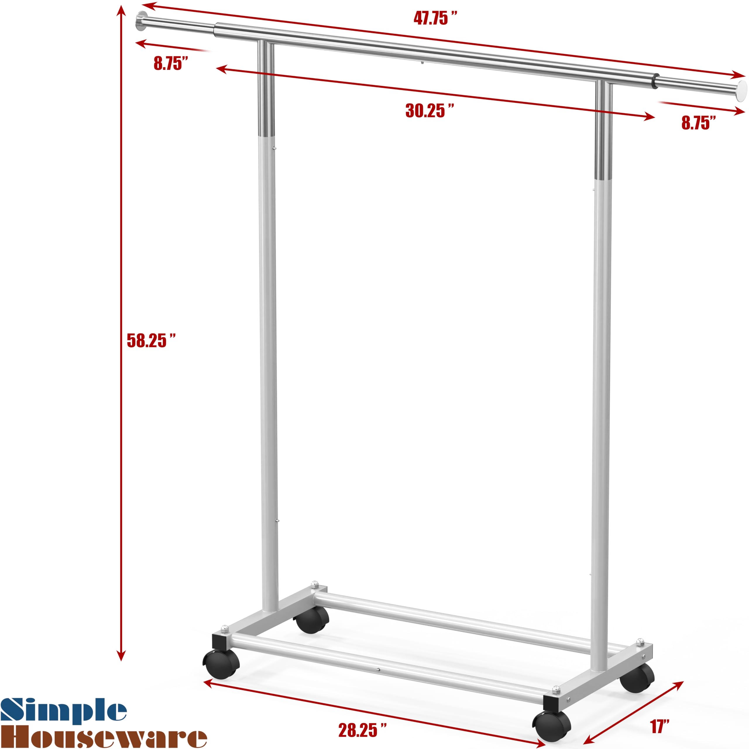 Simple Houseware parts and tools included laid out for quick tool-free assembly