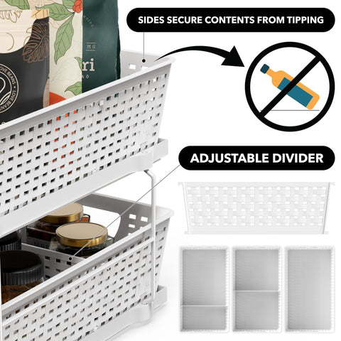 Simple Houseware portable basket lifted from unit showing easy refill and carry benefit