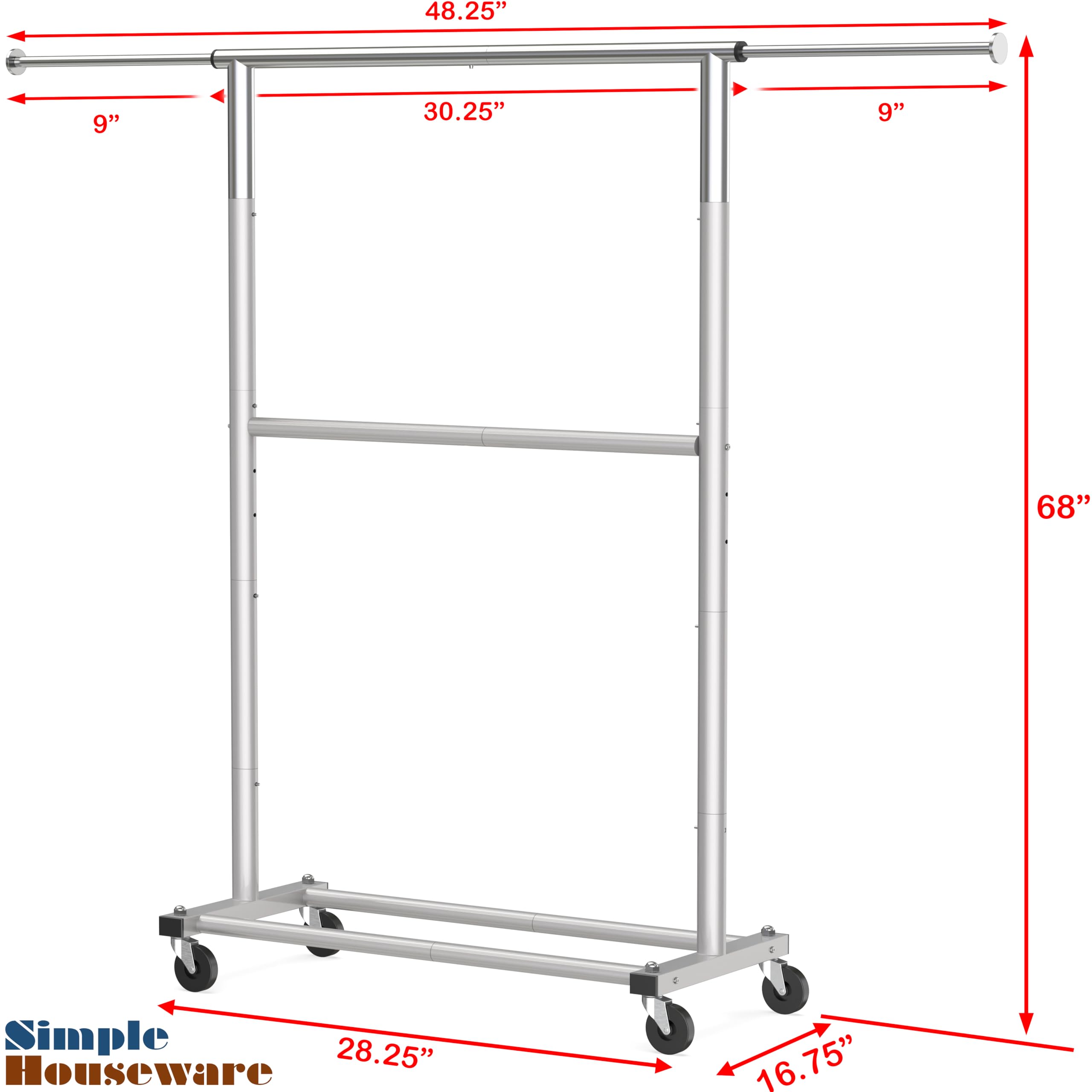 Simple Houseware collapsed rack stored compactly showing easy storage benefit